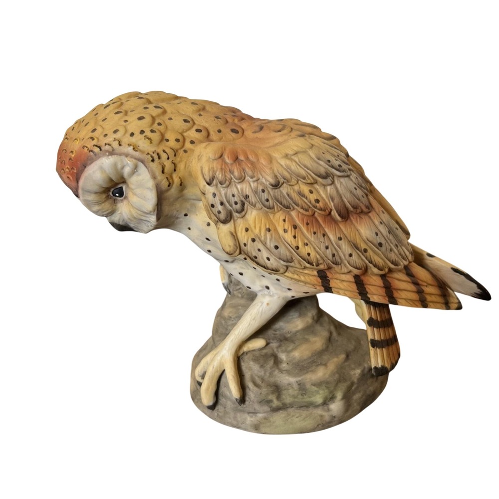 Large 1979 Enesco OWL FAMILY Fred Aman Forever Nature Bisque Limited Edition
